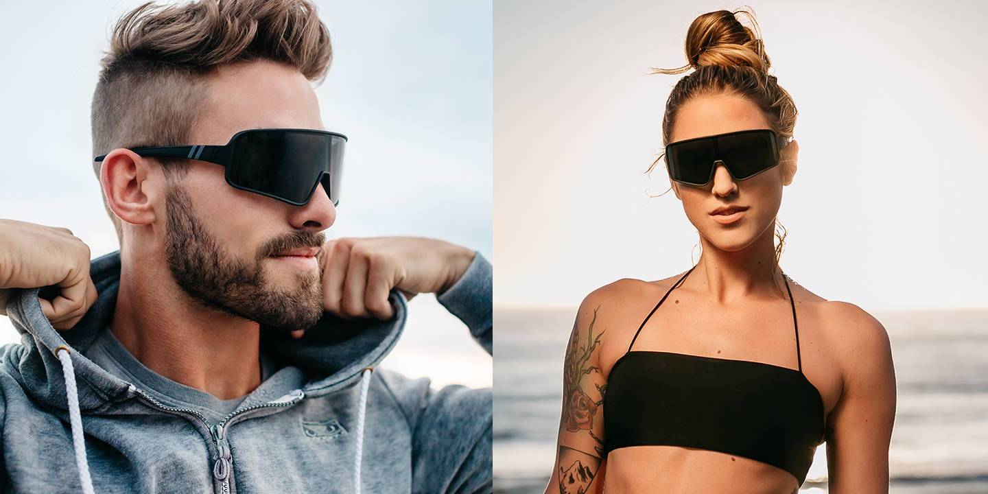 Concord Fast Polarised Sunglasses Black Rubber Wrap Around Frame