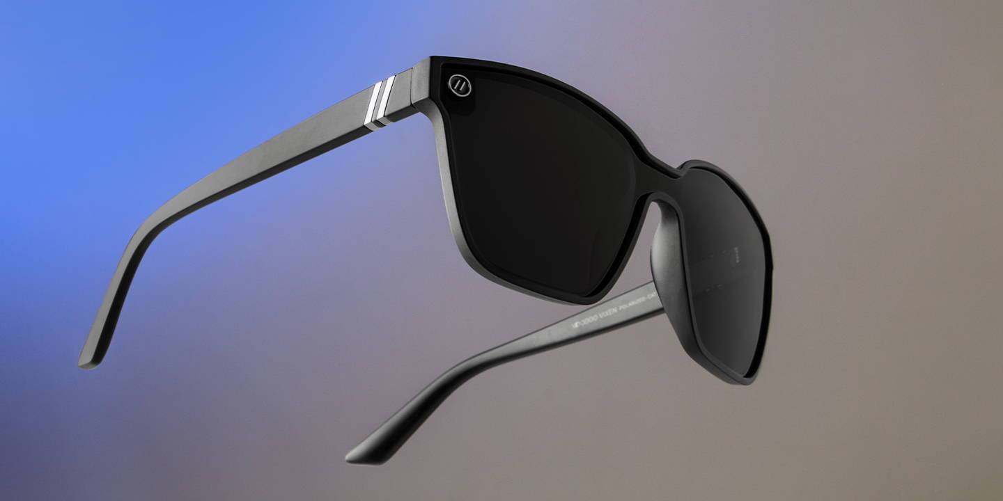 Voodoo Vixen Polarised Sunglasses Black Oversized Cat Eye Frame