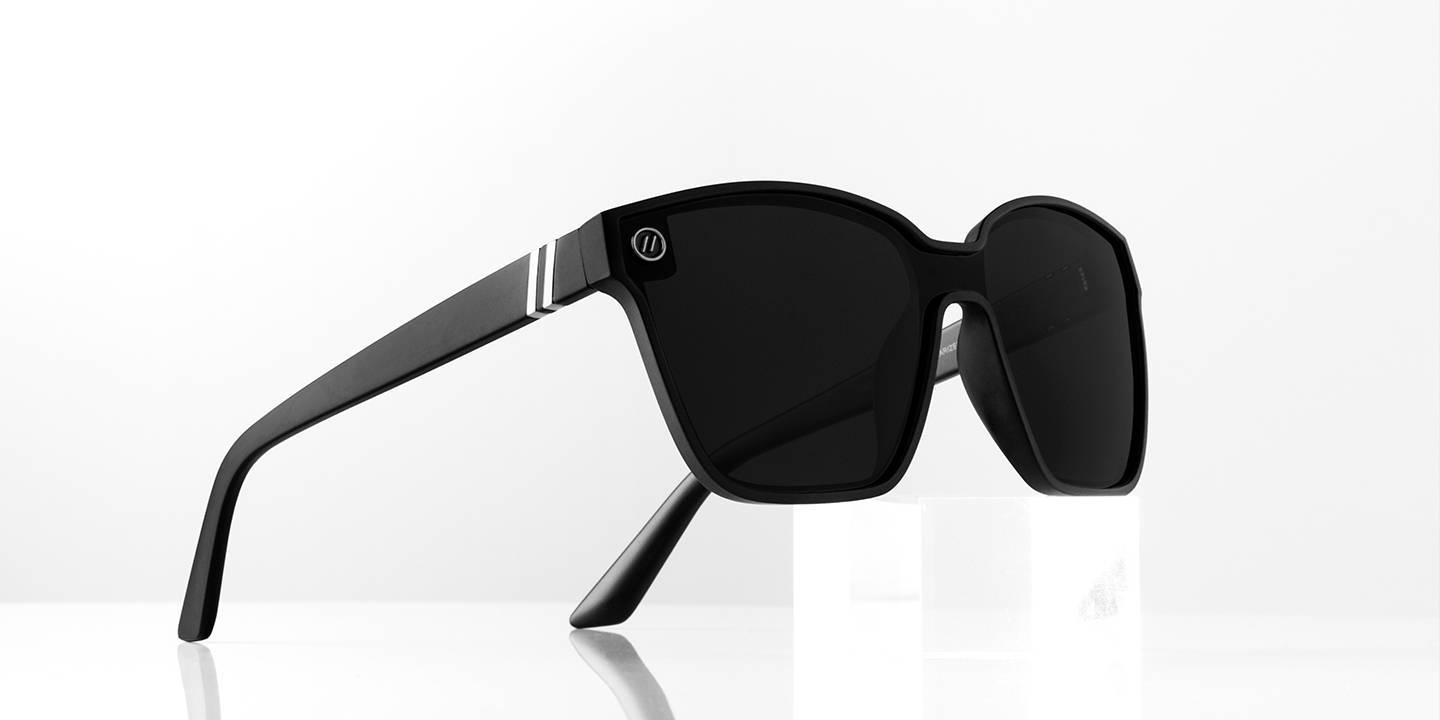 Voodoo Vixen Polarised Sunglasses Black Oversized Cat Eye Frame