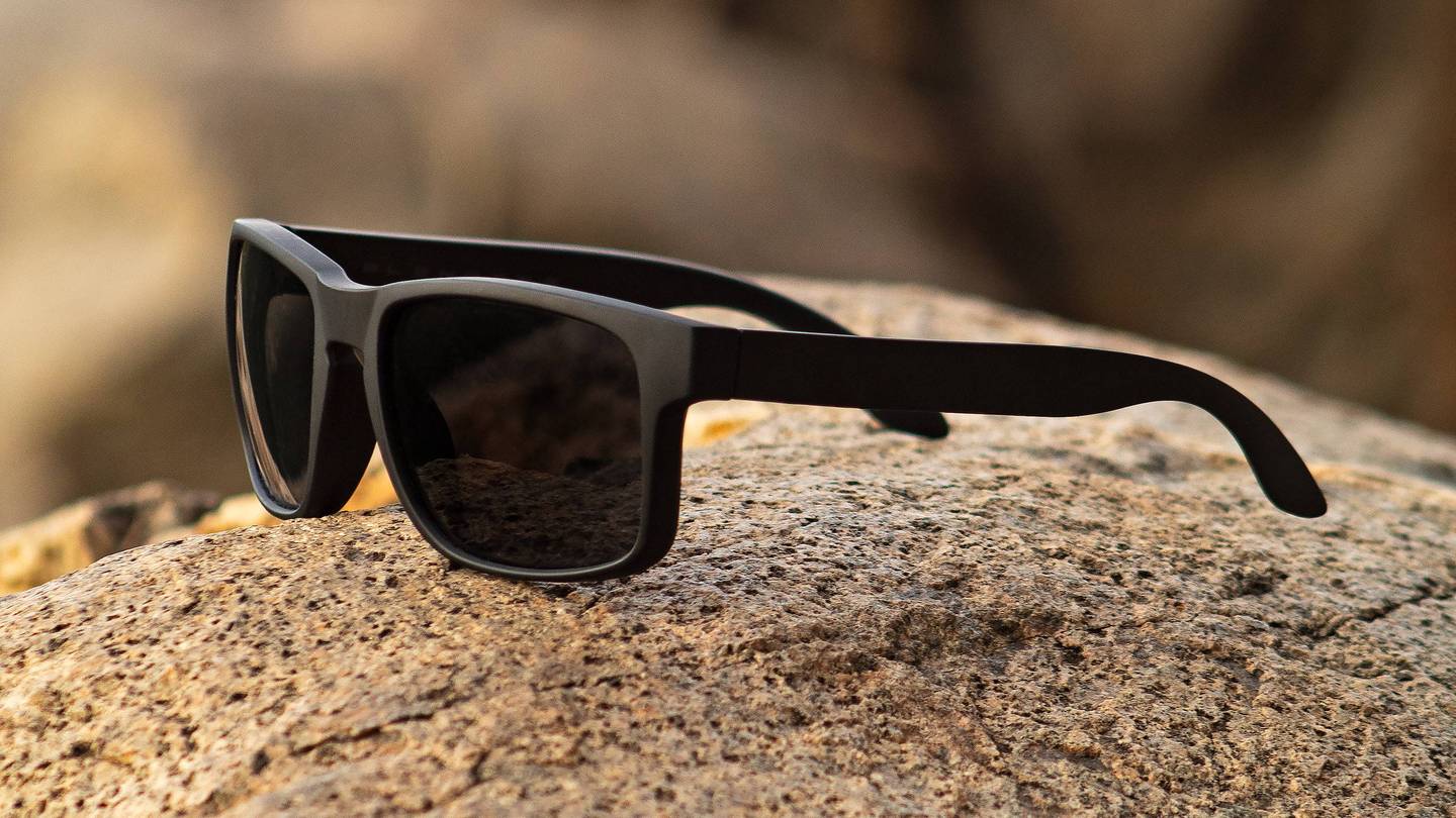 Black Tundra Polarised Sunglasses - Black Frame & Smoke Lens