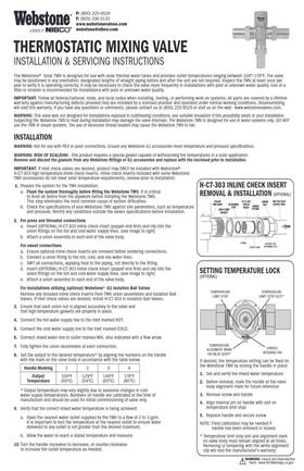 Solar Thermostatic Mixing Valve IOM Manual Trilingual