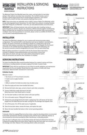 Hydro Core Manifold IOM Manual
