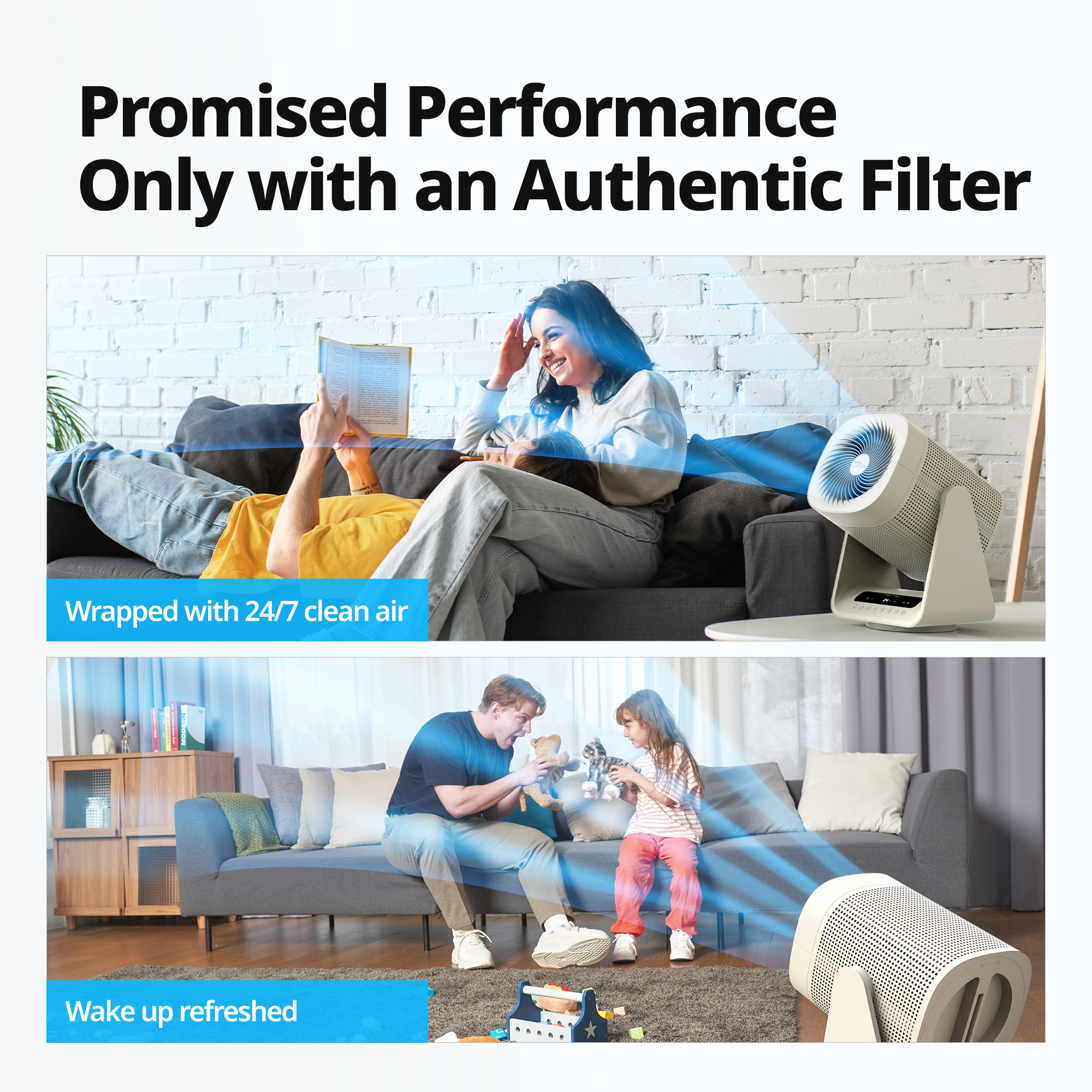 Promised performance only with an authentic filter