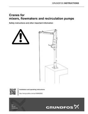 Cranes for mixers, flowmakers and recirculation pumps (Safety instructions)