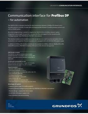 Communication interface for Profibus DP - for automation (Data sheet)