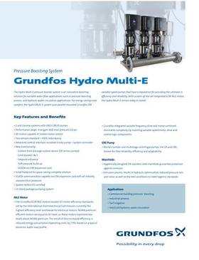 Hydro Multi-E, Pressure Boosting System (Product Brochure)