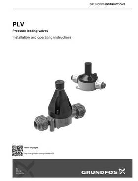 PLV Pressure loading valves (Installation and operating instructions)
