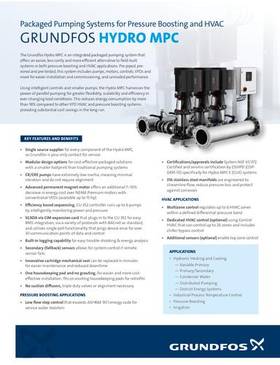 HYDRO MPC, Packaged Pumping Systems for Pressure Boosting and HVAC (Product brochure)
