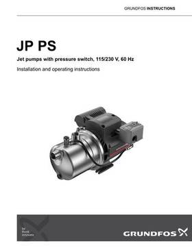 JP PS, Jet pumps with pressure switch, 115/230 V (I & O instructions)
