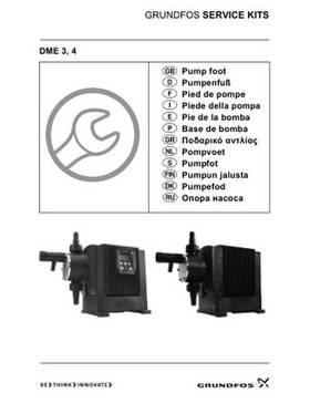 Service kit instruction Pump foot, DME 60-940 l/h (DME 3, 4)