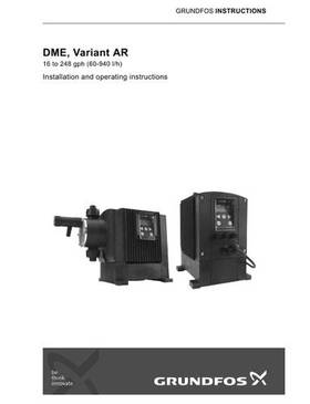 DME, Variant AR, 16 to 248 gph (60-940 l/h) (Installation and operating instructions)