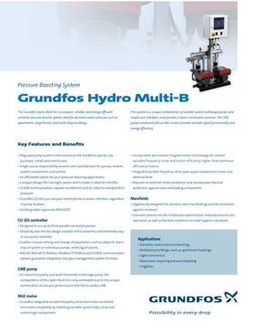 HYDRO MULTI-B, Pressure Boosting System (Product brochure)