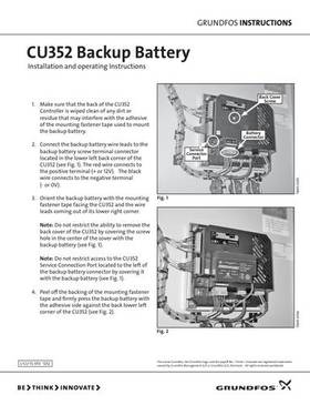 CU352 Backup Battery (Installation and operating instructions)