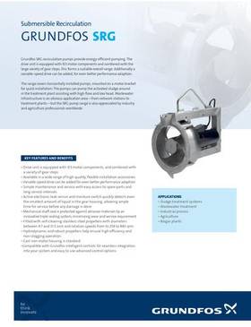 GRUNDFOS SRG, Submersible Recirculation (Product brochure)