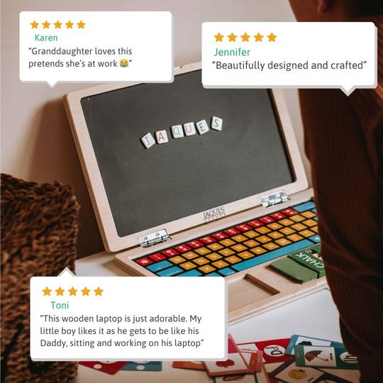 Wooden Laptop - Magnetic Toy