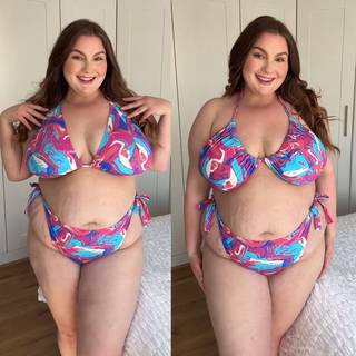 Curvy Kate Ibiza String Bikini Top Print Mix as worn by @lauren_frances__