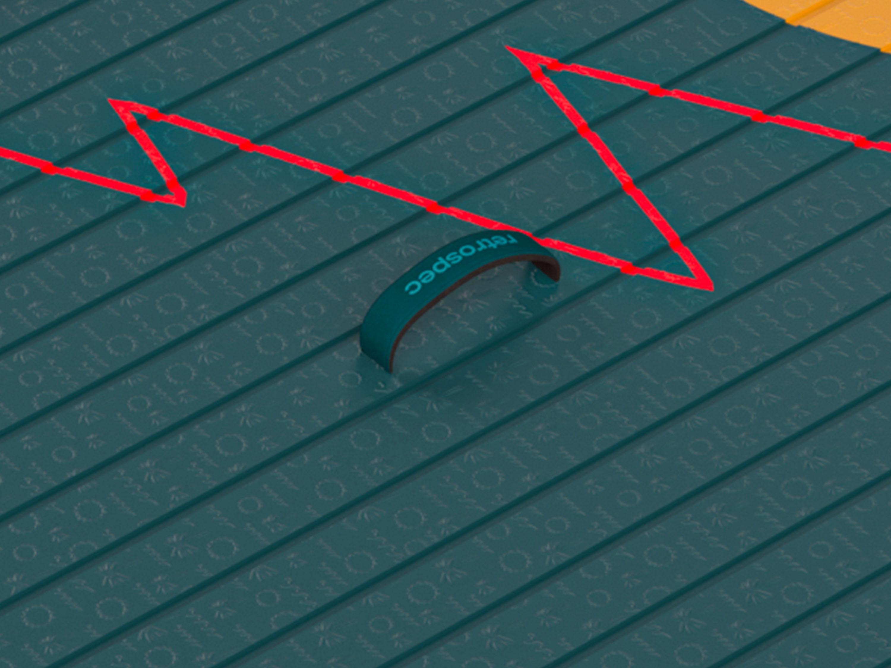 A close up of the textured surface for grip with 