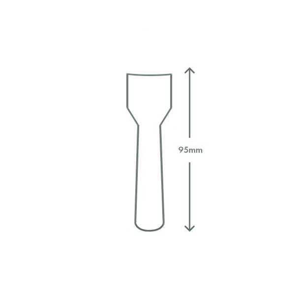 9cm High Grade Paper Ice Cream Spoon - White