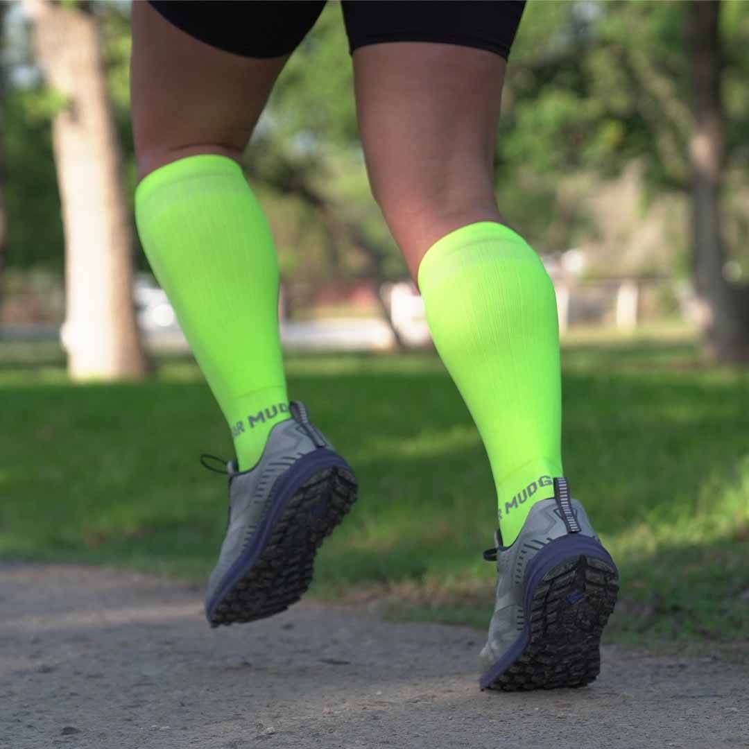 Bright Compression Socks Tall Compression Socks (Neon Yellow) – MudGear