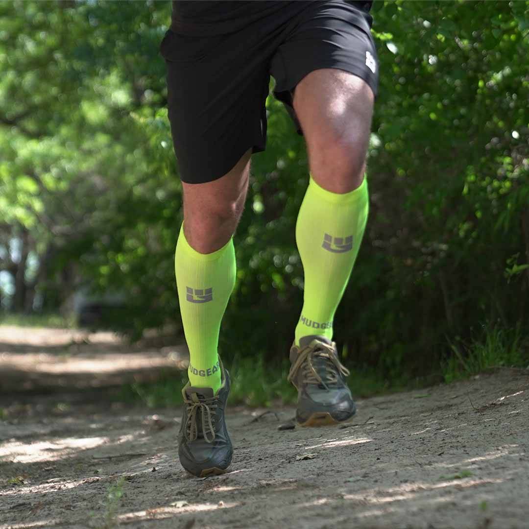 Bright Compression Socks Tall Compression Socks (Neon Yellow) – MudGear
