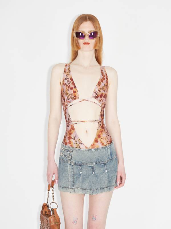 Issa Skirt Washed Blue