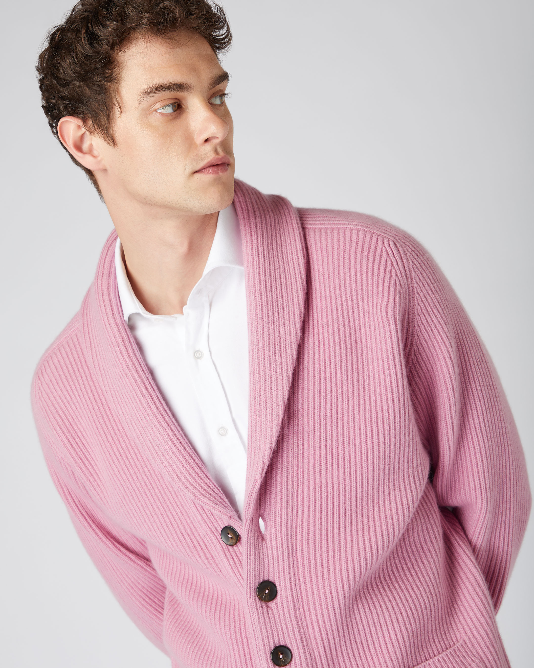 Pink cardigan button online up