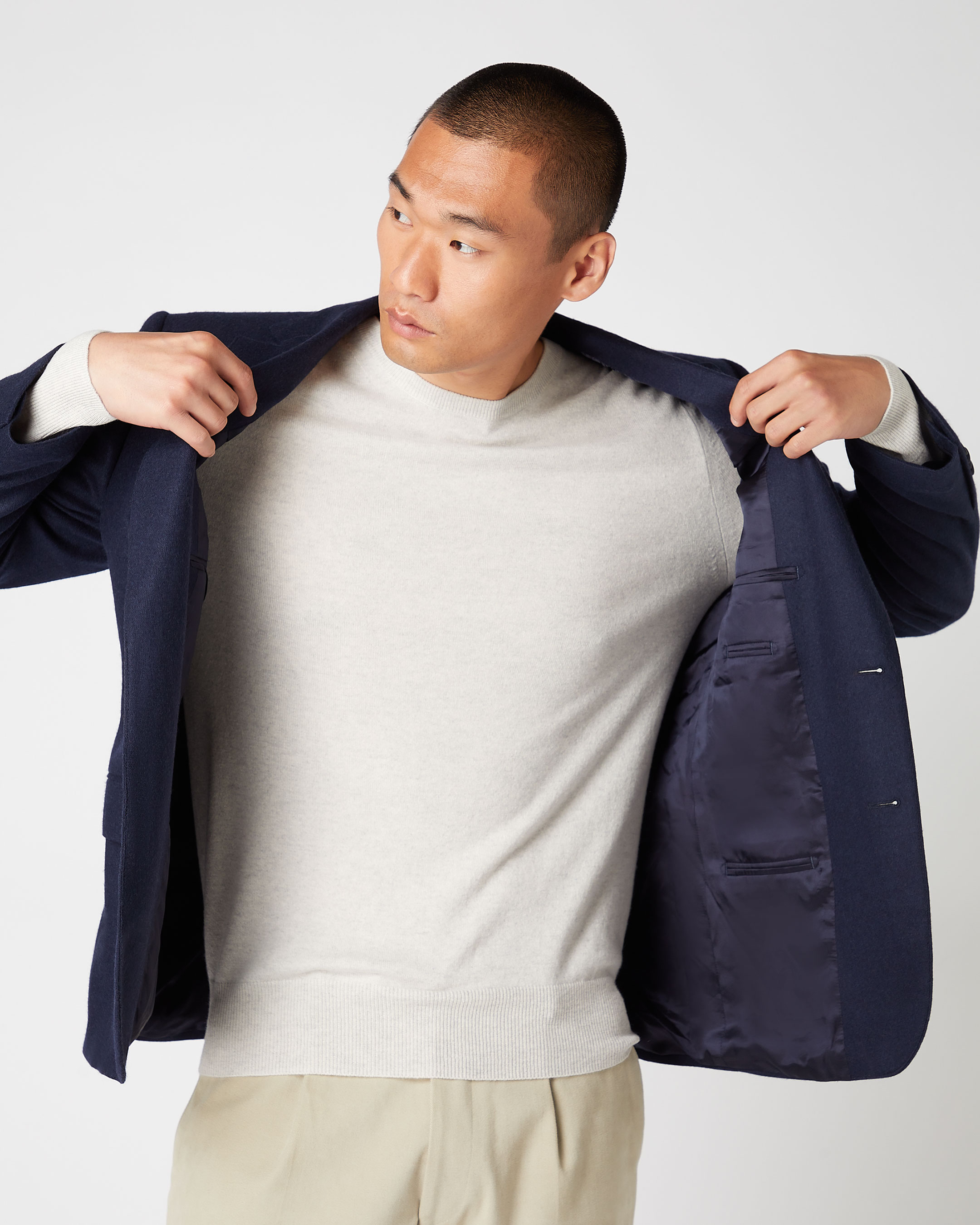 Mens navy clearance blue cashmere blazer