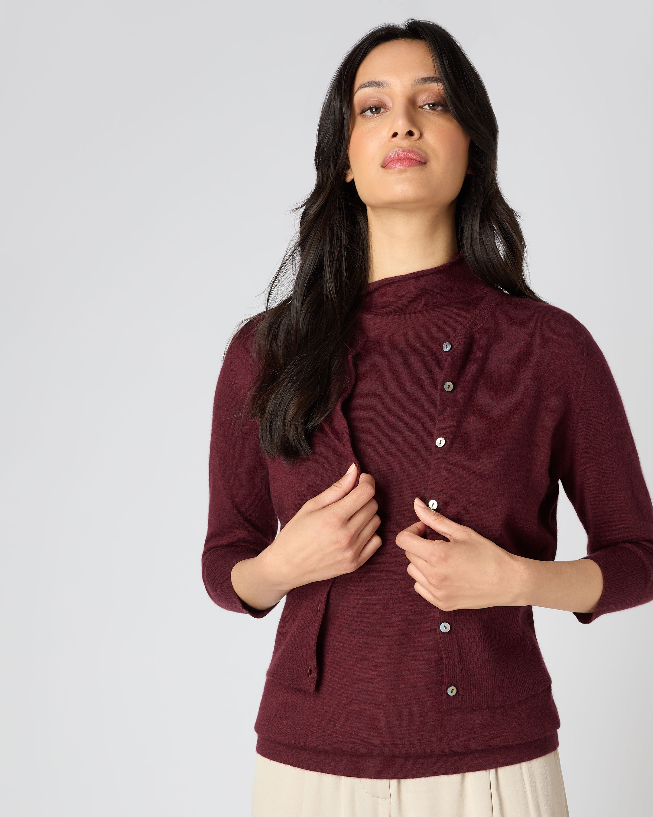 Burgundy cardigan shop