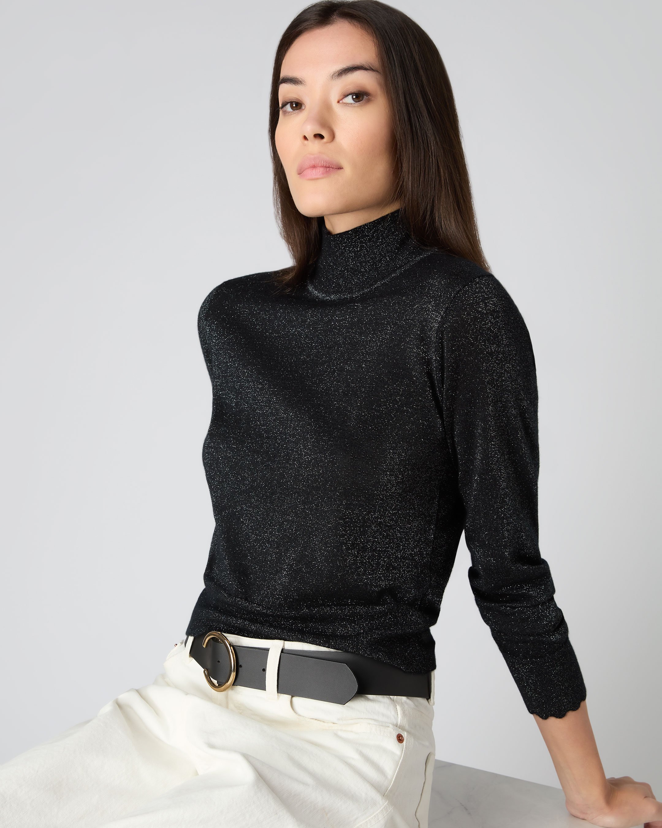 Leith mock outlet neck sweater