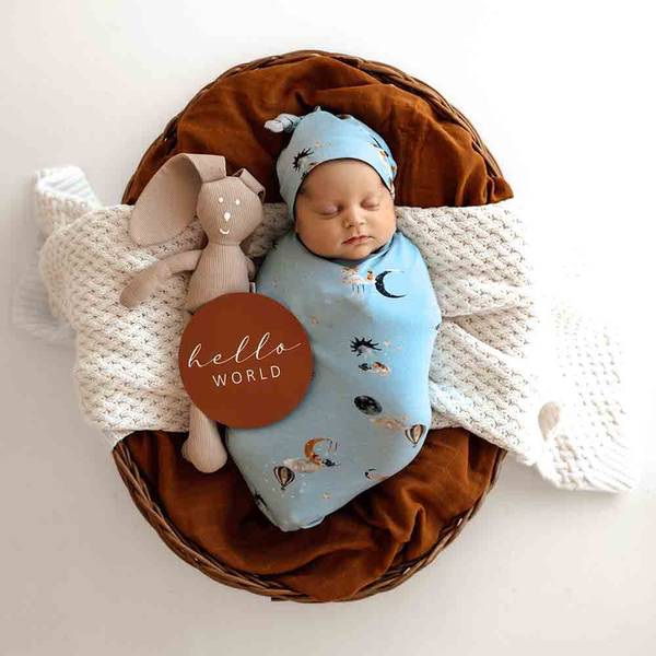 Dream Organic Baby Snuggle Swaddle & Beanie Snuggle Hunny