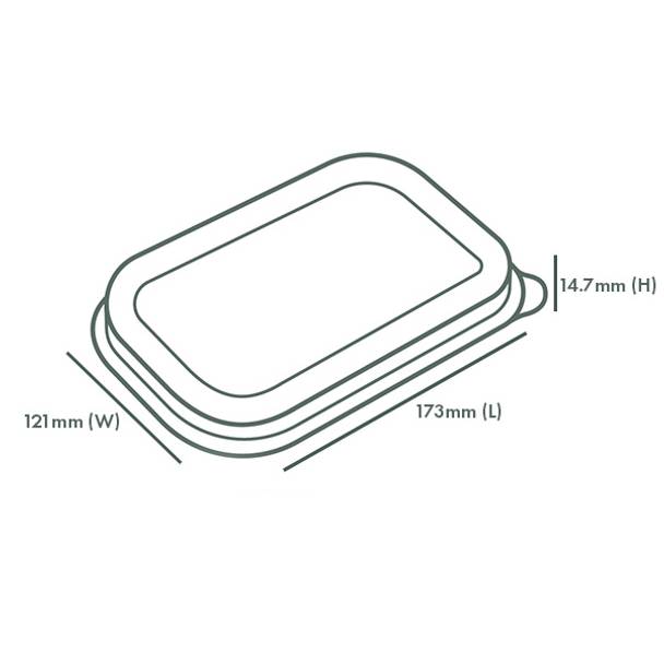 Rectangular PLA Flat Lid
