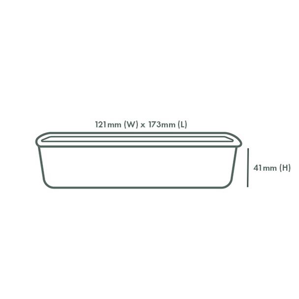 500ml / 16oz Rectangular Paper Takeaway Container - Aqueous Lined - Kraft