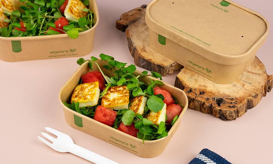 650ml / 22oz Rectangular Paper Takeaway Container - Aqueous Lined - Kraft