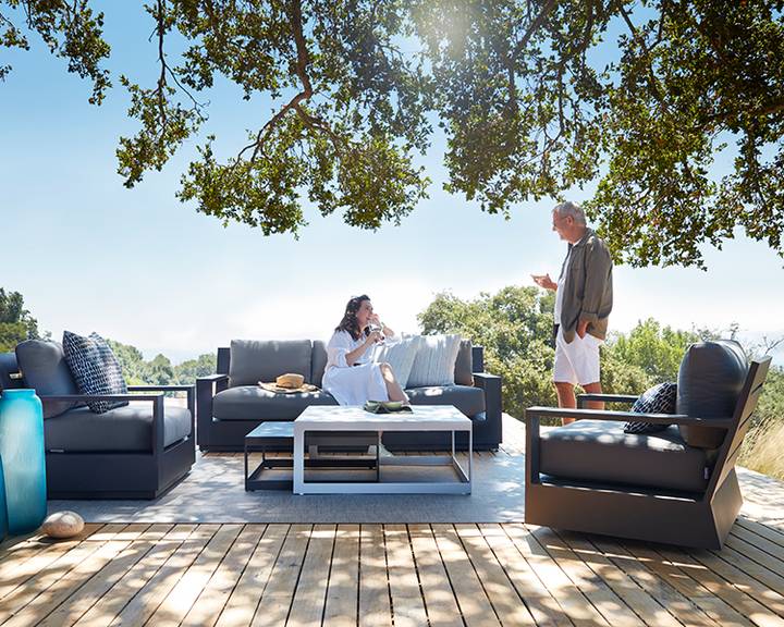 Sonora Lounge Chair in Charcoal Aluminum Terra Outdoor Living