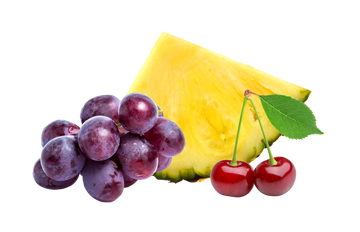 grapes pineapple and cherries