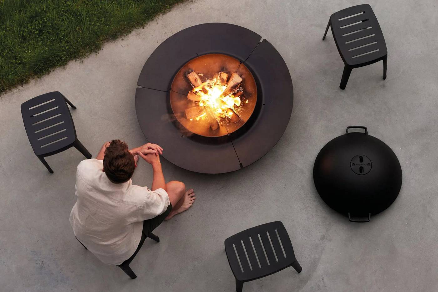 Cut Stool - Dark Green