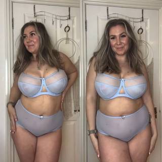 Curvy Kate Victory Side Support Balcony Bra Periwinkle Blue as worn by @beingamykate