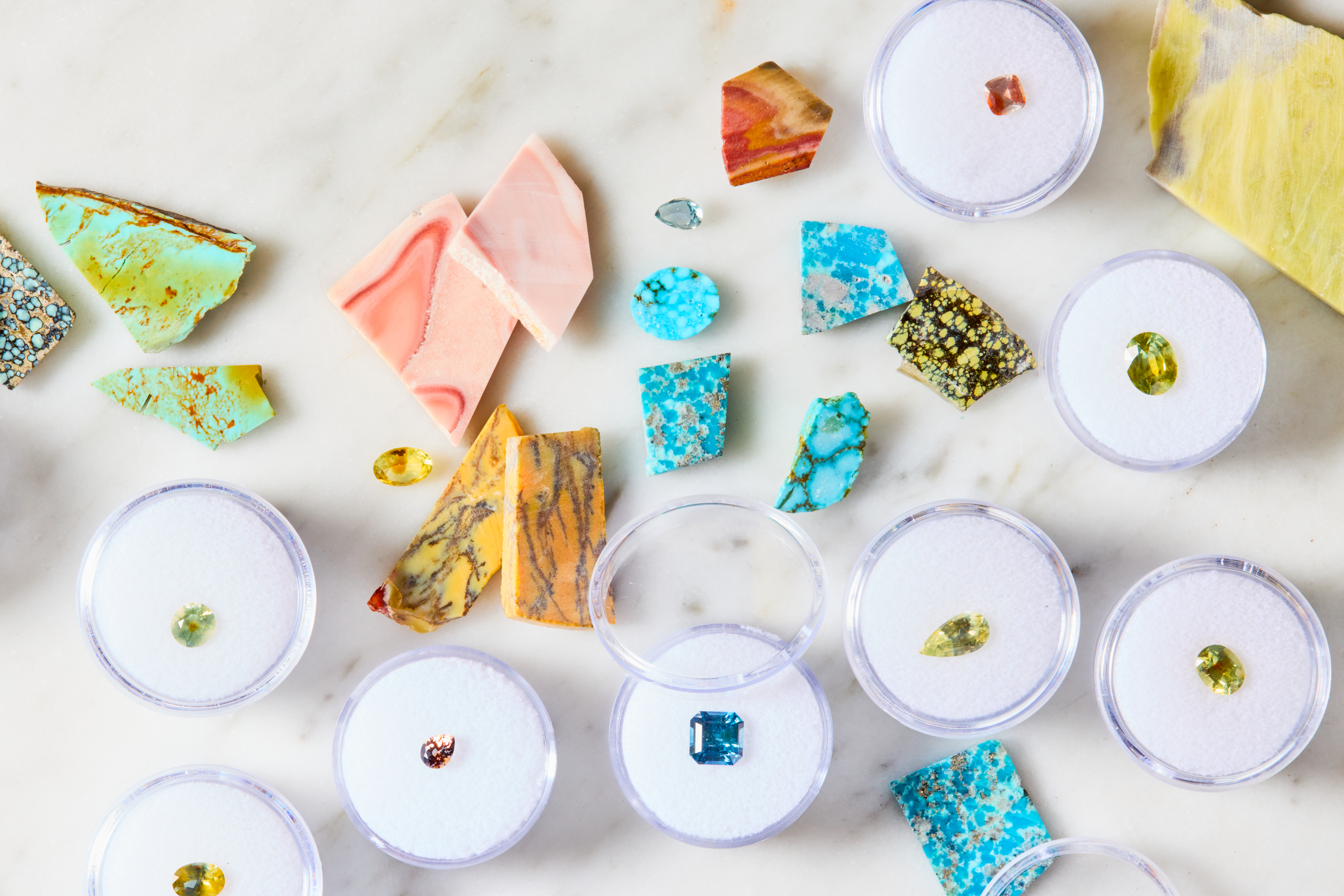 Colorful gemstone earrings, classic diamond studs, and personalized heirloom design.