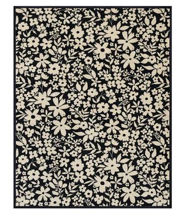 Midnight Floral Blanket