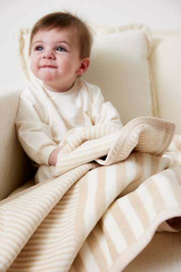 Sweet Pea Stripe Oak Mini Blanket