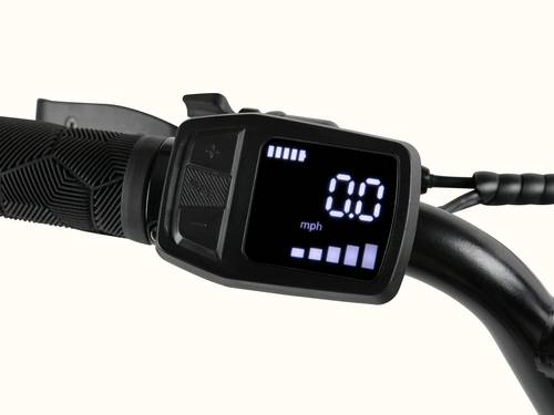 Close-up of the Valen Rev 3 Fat Tire Electric Bike's display.