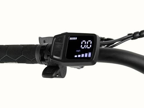 Close-up of the handlbar display on the Abbot Rev 2 Commuter Electric Bike - Step Through.