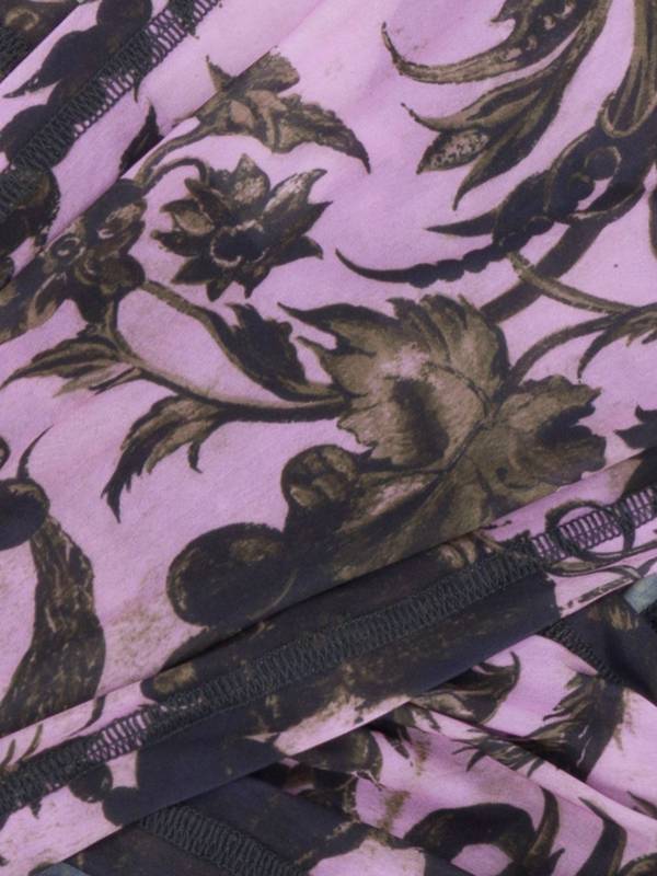 Anti Cross Over Top Wildflower Emboss Pink