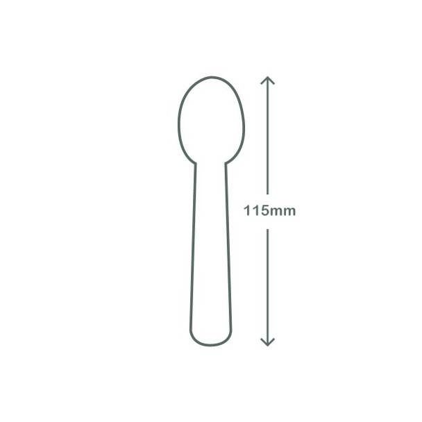 11.5cm High Grade Paper Teaspoon - White