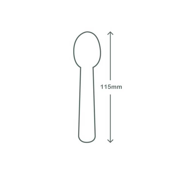 11.5cm Paper Teaspoon – Smooth Feel - Compact Foodservice Use