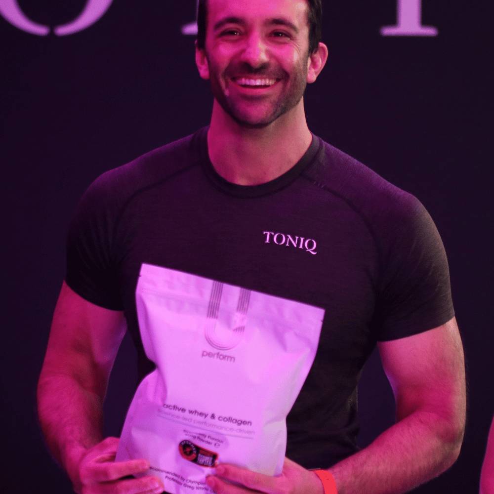 Arron Collins-Thomas from Toniq gym loves U Perform's Active Whey & Collagen