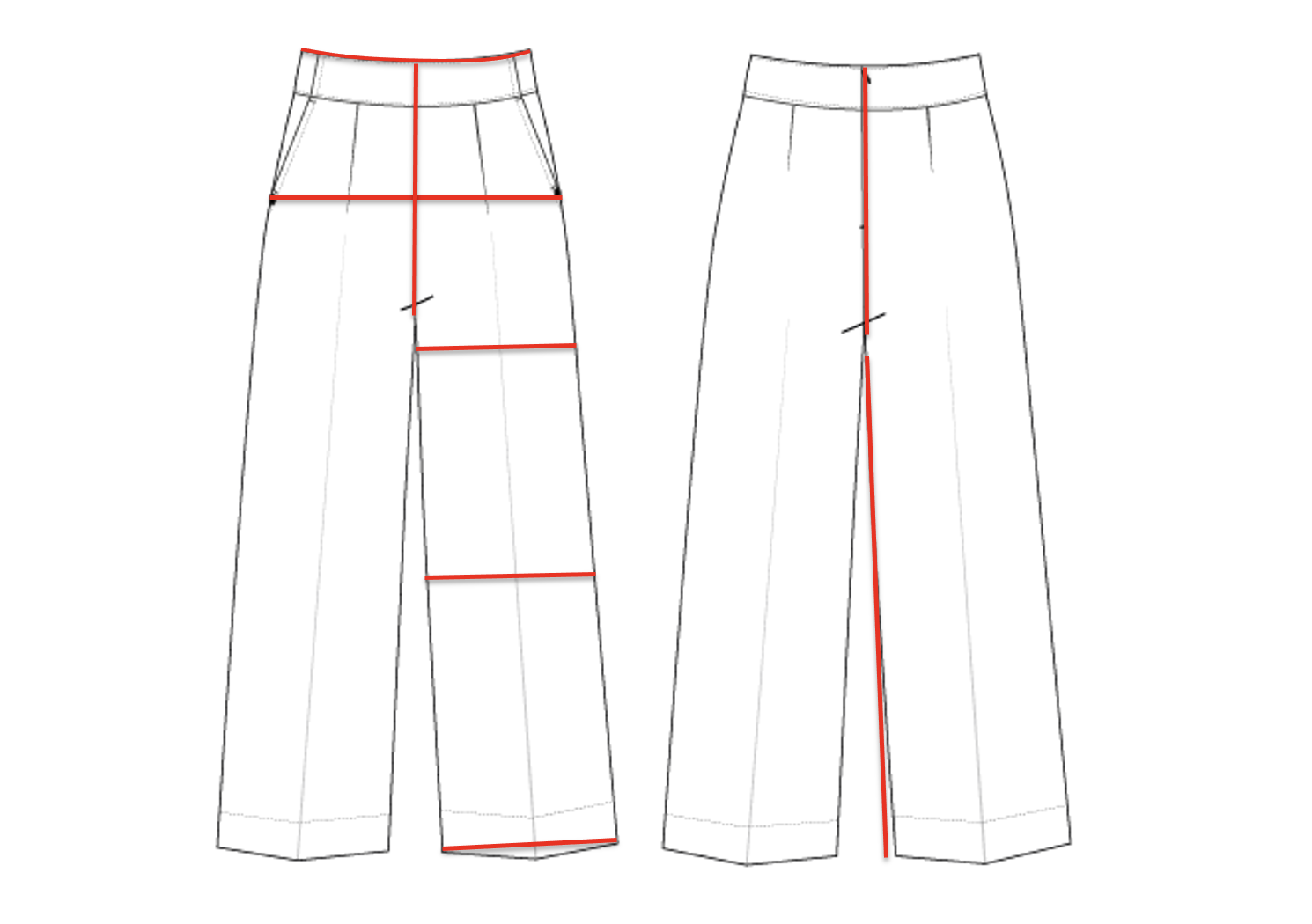 LIGHTWEIGHT WOOL BLEND WIDE LEG PANT - CLEARANCE