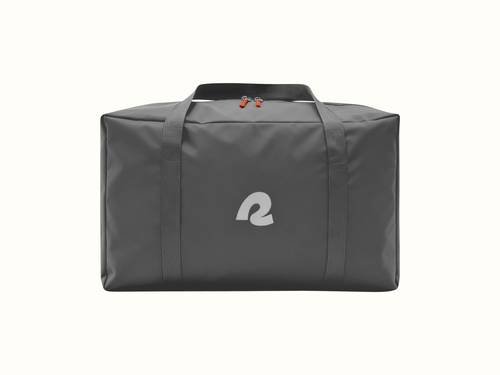 A dark gray carry bag with a branded "r" retrospec logo.