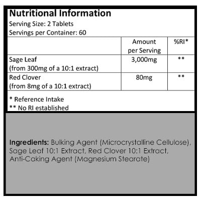 Sage Leaf Red Clover Tablets | New Leaf Supplements – New Leaf Products