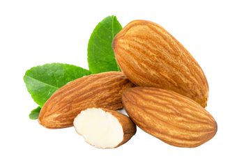 a cluster of raw almonds